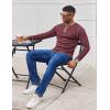 imageCOOFANDY Mens Henley Shirts Long Sleeve Button TShirt Fashion Casual Pullover Shirts Soft Stretch Tees TopsRrick Red
