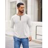 imageCOOFANDY Mens Henley Shirts Long Sleeve Button TShirt Fashion Casual Pullover Shirts Soft Stretch Tees TopsWhite