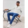 imageCOOFANDY Mens Henley Shirts Long Sleeve Button TShirt Fashion Casual Pullover Shirts Soft Stretch Tees TopsWhite