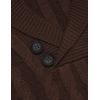 imageCOOFANDY Mens Shawl Collar Pullover Sweater Slim Fit Casual Button Cable Knit SweatersBrown