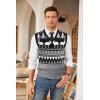 imageCOOFANDY Mens Sleeveless Sweater Vest Lightweight VNeck Cotton Vest PulloverChristmas Elk  Grey