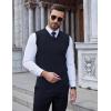 imageCOOFANDY Mens Sleeveless Sweater Vest Lightweight VNeck Cotton Vest PulloverNavy Blue