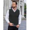 imageCOOFANDY Mens Sleeveless Sweater Vest Lightweight VNeck Cotton Vest PulloverStripes White