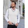 imageCOOFANDY Mens Sleeveless Sweater Vest Lightweight VNeck Cotton Vest PulloverStripes White and Black