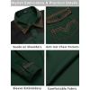 imageCOOFANDY Mens Western Cowboy Shirt Embroidered Long Sleeve Slim Fit Casual Cotton Button Down Hippie Shirts with PocketsLake Green