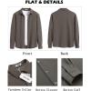 imageCOOFANDY Mens Overshirt Shacket Jacket Mens Textured Button Down Long Sleeve Shirts Fashion JacketDark Grey