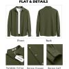 imageCOOFANDY Mens Overshirt Shacket Jacket Mens Textured Button Down Long Sleeve Shirts Fashion JacketOlive Green
