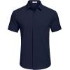 imageCOOFANDY Mens Beach Shirt Short Sleeve Button Down Shirts Casual Cuban Collared Summer Vacation Tropical ShirtsMedieval Blue
