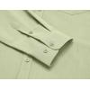 imageCOOFANDY Mens Button Down Shirt Casual Untucked Shirts Long Sleeve Dress Shirt with PocketLight Green