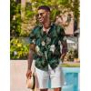 imageCOOFANDY Mens Button Down Shirts Short Sleeve Casual Shirt Summer Beach Wedding ShirtsBlack  Floral