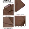 imageCOOFANDY Mens Casual Short Sleeve Button Down Dress Shirt Plaid Collar Denim Work ShirtsA  Brown  No Pocket