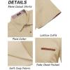 imageCOOFANDY Mens Casual Short Sleeve Button Down Dress Shirt Plaid Collar Denim Work ShirtsA  Khaki No Pocket