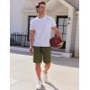 imageCOOFANDY Mens Casual Shorts Cotton Elastic Waist Drawstring Shorts Lightweight Summer Beach ShortsAarmy Green