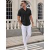 imageCOOFANDY Mens Dress Shirts Short Sleeve Business Casual Shirts Regular Fit Casual Button Down Untucked ShirtsAblack