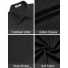 imageCOOFANDY Mens Dress Shirts Short Sleeve Business Casual Shirts Regular Fit Casual Button Down Untucked ShirtsAblack