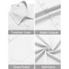 imageCOOFANDY Mens Dress Shirts Short Sleeve Business Casual Shirts Regular Fit Casual Button Down Untucked ShirtsAwhite