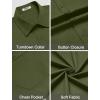 imageCOOFANDY Mens Dress Shirts Short Sleeve Business Casual Shirts Regular Fit Casual Button Down Untucked ShirtsDark Army Green