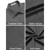 imageCOOFANDY Mens Dress Shirts Short Sleeve Business Casual Shirts Regular Fit Casual Button Down Untucked ShirtsDark Gray