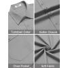 imageCOOFANDY Mens Dress Shirts Short Sleeve Business Casual Shirts Regular Fit Casual Button Down Untucked ShirtsLight Gray