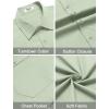 imageCOOFANDY Mens Dress Shirts Short Sleeve Business Casual Shirts Regular Fit Casual Button Down Untucked ShirtsLight Green