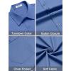 imageCOOFANDY Mens Dress Shirts Short Sleeve Business Casual Shirts Regular Fit Casual Button Down Untucked ShirtsNavy Blue