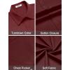 imageCOOFANDY Mens Dress Shirts Short Sleeve Business Casual Shirts Regular Fit Casual Button Down Untucked ShirtsWine Red