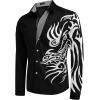 imageCOOFANDY Mens Print Button Down Dress Shirt Fashion Long Sleeve Casual ShirtsBlack