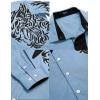 imageCOOFANDY Mens Print Button Down Dress Shirt Fashion Long Sleeve Casual ShirtsBlue Tiger