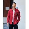 imageCOOFANDY Mens Print Button Down Dress Shirt Fashion Long Sleeve Casual ShirtsRed