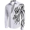 imageCOOFANDY Mens Print Button Down Dress Shirt Fashion Long Sleeve Casual ShirtsWhite
