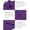 imageCOOFANDY Mens Short Sleeve Button Down Shirt Lightweight Wrinkle Free Untucked Dress ShirtsPurple