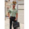 imageCOOFANDY Mens Short Sleeve Button Down Shirts Casual Dress Shirts for Men Summer Untucked Shirts with PocketLight Green