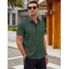 imageCOOFANDY Mens Short Sleeve Button Down Shirts Casual Summer Dress Untucked ShirtsBright Green