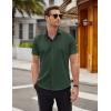 imageCOOFANDY Mens Short Sleeve Button Down Shirts Casual Summer Dress Untucked ShirtsBright Green