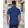 imageCOOFANDY Mens Short Sleeve Button Down Shirts Casual Summer Dress Untucked ShirtsDenim Blue