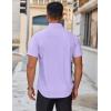 imageCOOFANDY Mens Short Sleeve Button Down Shirts Casual Summer Dress Untucked ShirtsLavender