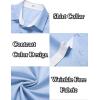 imageCOOFANDY Mens Short Sleeve Button Down Shirts Casual Summer Dress Untucked ShirtsLight Blue