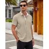 imageCOOFANDY Mens Short Sleeve Button Down Shirts Casual Summer Dress Untucked ShirtsMoon Grey