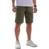 imageCOOFANDY Mens Casual Shorts Cotton Elastic Waist Drawstring Shorts Lightweight Summer Beach ShortsAdark Green
