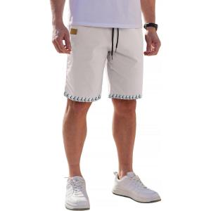 imageCOOFANDY Mens Casual Shorts Cotton Elastic Waist Drawstring Shorts Lightweight Summer Beach ShortsApat1