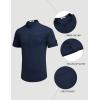 imageCOOFANDY Henley Shirts for Men Short Sleeve Band Collar Casual Shirt Summer Hippie Vacation Beach T Shirts with PocketNavy Blue
