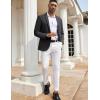 imageCOOFANDY Mens Casual Blazers Sport Coats Slim Fit Cotton Sport Jackets 1 Button Lightweight Suit JacketsA Black