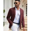 imageCOOFANDY Mens Casual Blazers Sport Coats Slim Fit Cotton Sport Jackets 1 Button Lightweight Suit JacketsB Wine Red