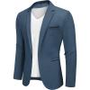 imageCOOFANDY Mens Casual Blazers Sport Coats Slim Fit Cotton Sport Jackets 1 Button Lightweight Suit JacketsB Royal Blue