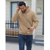 imageCOOFANDY Men Cotton Fleece Hooded Sweatshirt Casual Long Sleeve Hoodies Pullover Fashion Drawstring Hoodie with Kanga PocketKhaki