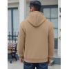 imageCOOFANDY Men Cotton Fleece Hooded Sweatshirt Casual Long Sleeve Hoodies Pullover Fashion Drawstring Hoodie with Kanga PocketKhaki