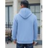imageCOOFANDY Men Cotton Fleece Hooded Sweatshirt Casual Long Sleeve Hoodies Pullover Fashion Drawstring Hoodie with Kanga PocketLight Blue