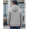 imageCOOFANDY Men Cotton Fleece Hooded Sweatshirt Casual Long Sleeve Hoodies Pullover Fashion Drawstring Hoodie with Kanga PocketLight Gray