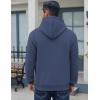 imageCOOFANDY Men Cotton Fleece Hooded Sweatshirt Casual Long Sleeve Hoodies Pullover Fashion Drawstring Hoodie with Kanga PocketNavy Blue