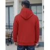 imageCOOFANDY Men Cotton Fleece Hooded Sweatshirt Casual Long Sleeve Hoodies Pullover Fashion Drawstring Hoodie with Kanga PocketRed